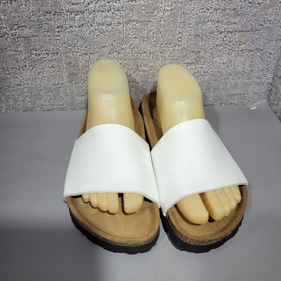 Betula By Birkenstock Reggae Unisex Size US L7 M5 White Birko-Flor Slide Sandal - Picture 4 of 12